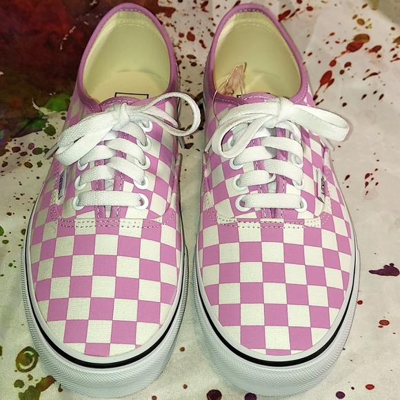 Vans purple lace up checkerboard women's size 9 - Picture 4 of 11